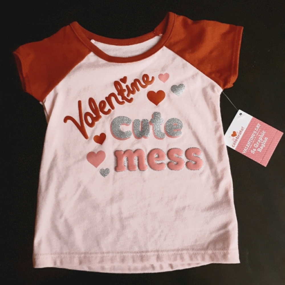 12 month girls Valentine shirt